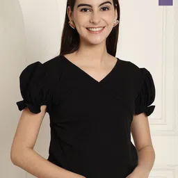 Tromko Pack Of 2 Solid V Neck Top-image-77