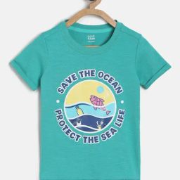 MINIKLUB Kids Teal Printed T-Shirt-picture-34