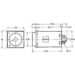 Omron Solid State Timer IP40 48×93×48 mm About 120 g, H3CR-H8L AC/DC24V M-35