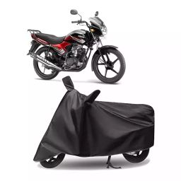 Auto Pearl Polyester Two Wheeler Cover for Yamaha YBR 110 (Grey)-image-59