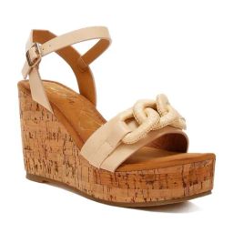 London Rag Women's Beige Ankle Strap Sandals-48