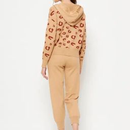 Camla Light Brown Printed Midi Co-Ord Set image 2