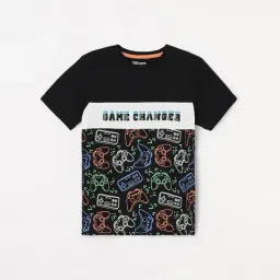 Fame Forever by Lifestyle Kids Black Cotton Printed T-Shirt-picture-26