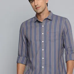 Levis Slim Fit Striped Pure Cotton Casual Shirt-picture-20