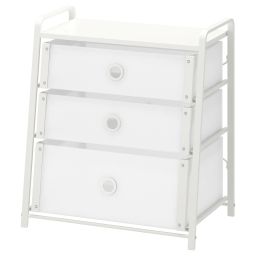 ikea lote Chest of 3 drawers, white, 55x62 cm-picture-33