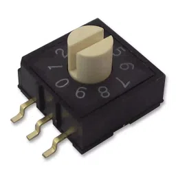 MULTICOMP PRO Rotary Coded Switches SWITCH, ROTARY, SMD, 10X10, 10 POS, 3X3, MCRM3MAF-10R-V-B-15