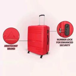 Aristocrat Jet Plus Red Textured Trolley Bag Pack of 3 - 53cms,63cms & 73cms image 3