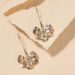 DressBerry Gold-Plated Contemporary Shaped Drop Earrings-image-24