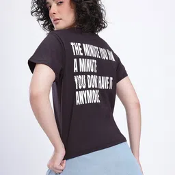 glitchez Now Or Never Printed Regular Fit T-shirt-image-89