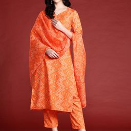 Anouk Ethnic Motifs Printed Regular Kurta With Trousers & With Dupatta-43