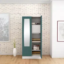 Godrej Interio Slimline 2-Door Steel Almirah, Tex Sea Pine (1-Year Warranty, 1 Locker, 1 Drawer)-image-20
