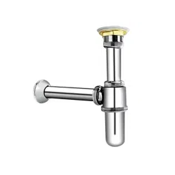 Sanjay Chilly Bottle Trap Brass Silver 304.8 x 177.8 mm (12 x 7 inch) Pipe Size, BT-GL-02-2