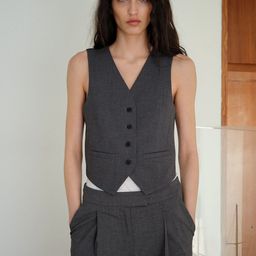 MANGO Solid V-Neck Waistcoat-14