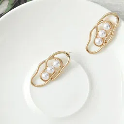 Just Lil Things Pearls Beaded Contemporary Drop Earrings-18