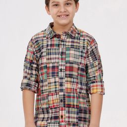 KATE & OSCAR Boys Opaque Checked Casual Shirt-image-79