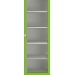 Adona Celestia Kids Bookshelf Cum Storage Cabinet with Glass Door- Green-image-77
