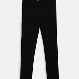 Tales & Stories 100% Cotton Slim Fit Solid Jeans - Black-image-6