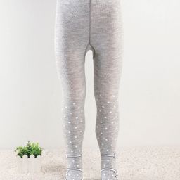Cute Walk by BabyhugAnti Bacterial Footed Tights Polka Dot Design - Grey-image-54