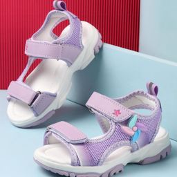 Cute Walk by Babyhug Sandals with Velcro Closure & Floral Applique - Purple-picture-17