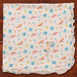 CUCUMBER Interlock Knit Towel  Bees Print L 81 x B 79 cm - Cream-image-88