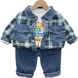StyleCast x Revolte Boys Checked T-shirt with Shorts-60