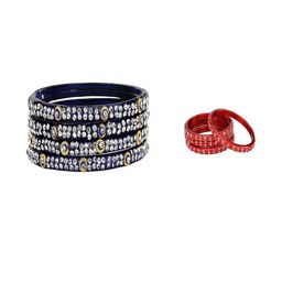 SOMIL Set of 20 Blue Alloy Bangles-image-83
