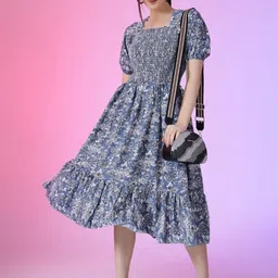 Jash Creation Women Printed Fit & Flare Midi Dress-picture-45