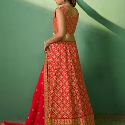 Fusionic Embroidered Sequinned Semi-Stitched Lehenga & Unstitched Blouse With Dupatta image 3