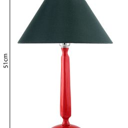 Homesake Red & Green Solid Cubist Aluminium Handcrafted Table Lamp with Shade image 2