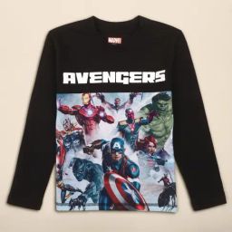 Kidsville Black Printed Full Sleeves T-Shirt-image-71