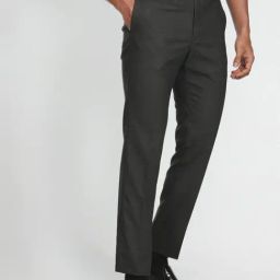 Arrow Grey Regular Fit Self Pattern Trousers image 4