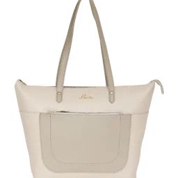 Lavie Liz Lily Grey Textured Large Tote Handbag-image-89