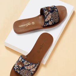 Forever Glam by Pantaloons Women's Blue Ethnic Sandals-image-66