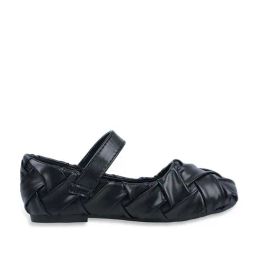 Baby Moo Kids Black Bash Braided Classic Mary Jane Shoes-image-69