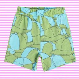 MINIKLUB Kids Green & Blue Printed Shorts-image-61