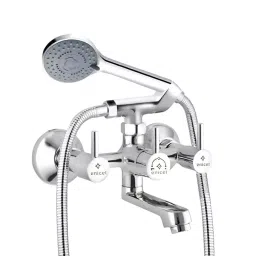 Enicet Brass Chrome Finish Wall Mixer with Crutch & Handshower, FE123HS-picture-28