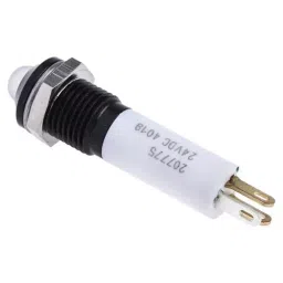 RS PRO Green, Red, Yellow Panel Mount Indicator 24V DC, Mounting Hole Size 8 mm, Termination Type Solder Tab, IP Rating IP67, Model No 207775 image 2