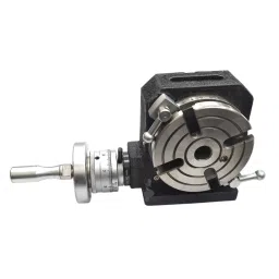 A.D INTERNATIONAL Horizontal Vertical Rotary Table with 110 mm Diameter and 4 Slots for Milling Machine, AY-7QD2-7XGX-14