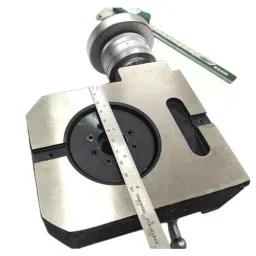A.D INTERNATIONAL Horizontal Vertical Rotary Table with 110 mm Diameter and 4 Slots for Milling Machine, AY-7QD2-7XGX image 3