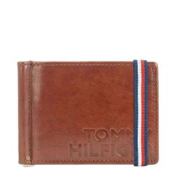 Tommy Hilfiger Molde Brown Formal Leather Money Clip Wallet for Men-image-67