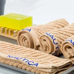 Nautica Cross View Wheat Cotton 600 GSM Fluffy Zero Twist Face Towel - Set of 4-17