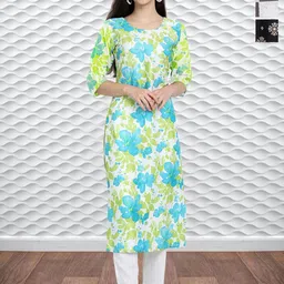 HERE&NOW Women Pack of 3 Ethnic Motifs Printed Pure Crepe Kurta-image-13