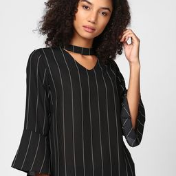 Harpa Women Black Striped Top-image-73