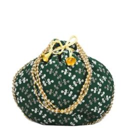 Gaurapakhi Green Embroidered Potli-30