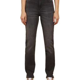 Wrangler Dark Grey Slim Fit High Rise Jeans-image-73
