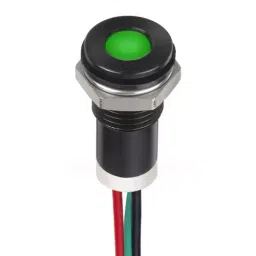 RS PRO Red, Yellow Panel Mount Indicator 24V DC, Mounting Hole Size 8 mm, Termination Type Lead Wires, IP Rating IP67, Model No 2494326-43