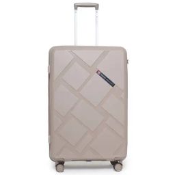 Swiss Military Star Beige Textured Hard Medium Trolley Bag - 45 cm-12
