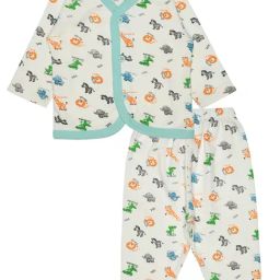 Bodycare Kids White Printed Full Sleeves T-Shirt Pyjamas-image-88