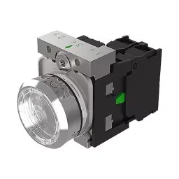 EAO ILLUM INDUSTRIAL PB SW, SPST, 10A, WHITE, 45-1231.21K6.000.101-47