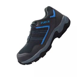 FUEL Metallic Toe Safety Shoes EVA Double Density Low Ankle Grey Fabric for Mens Size UK11, WINGS-SAFETY GREY-8